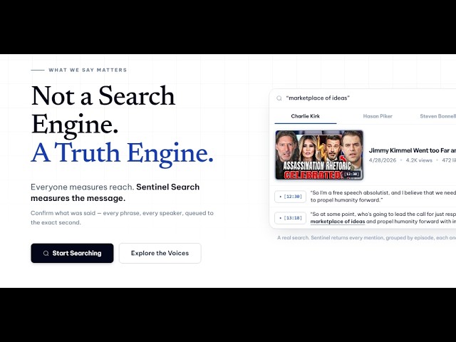 Sentinel Search - A Truth Engine and substance analytics tool