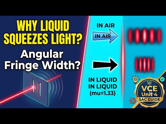 Why Does Liquid "Squeeze" Light? 🌊 VCE Physics Refractive Index Calculations