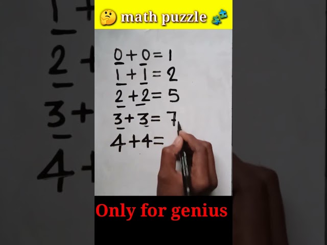 Only for genius 🤔 || short math puzzle #shorts #math #puzzles #trending  @Raushanclass