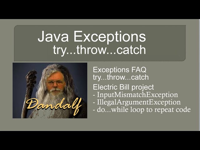 Java Keyboard Input Exceptions using try...throw...catch