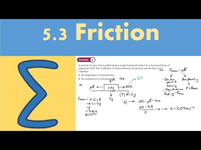 5.3 Friction (STATISTICS AND MECHANICS 2 - Chapter 5: Forces and friction)