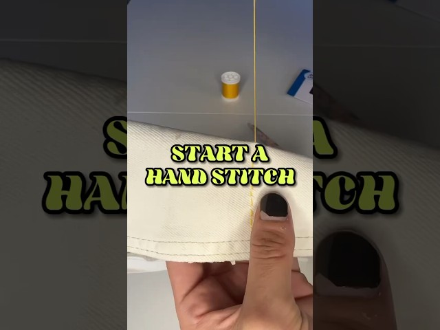 Start a hand stitch 🪡 #sewing #sewingtutorial #sewingtips #upcycling #diy #slowfashion #sew #tips