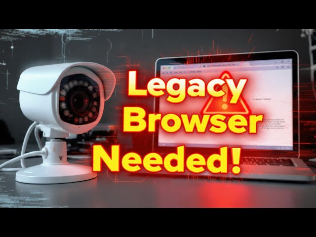 How to manage outdated IP cameras that require legacy browsers for updates