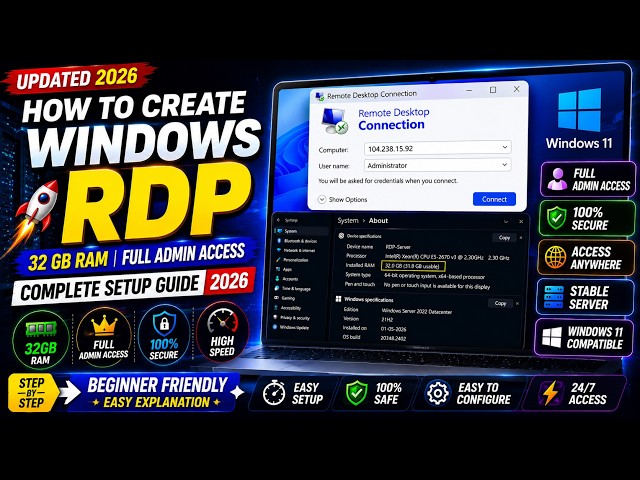 How To Get Free RDP/VPS | Full Setup Tutorial 2026 ✅