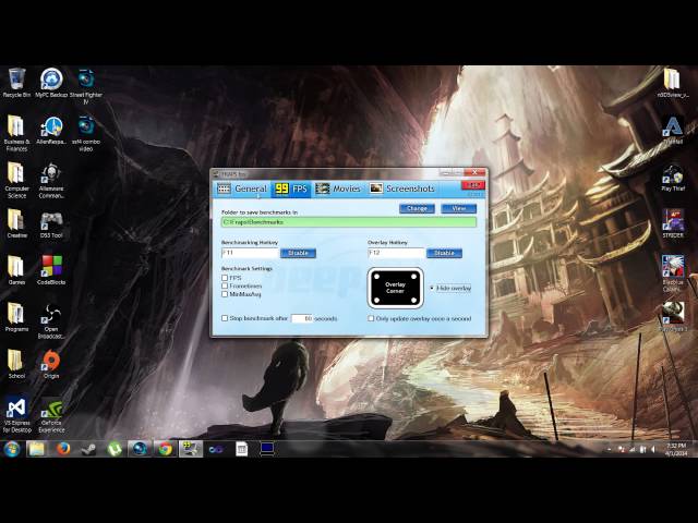 How to Record Your Desktop Computer Screen With Fraps on Windows 7