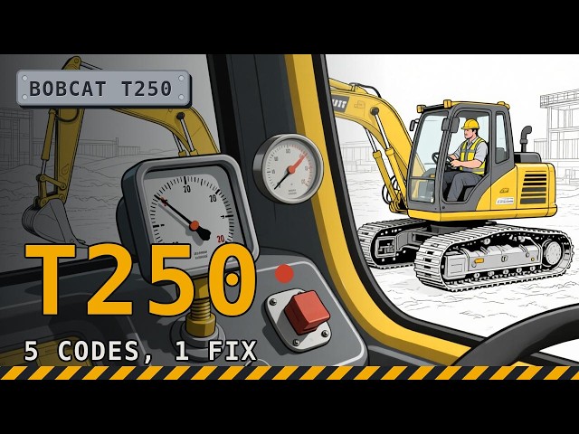 Bobcat T250 Service Codes: Why a Screen Full of Them Is Usually One Fault