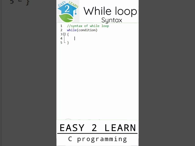 while loop♾️ syntax | c programming | #shorts #cprogramming #clanguage
