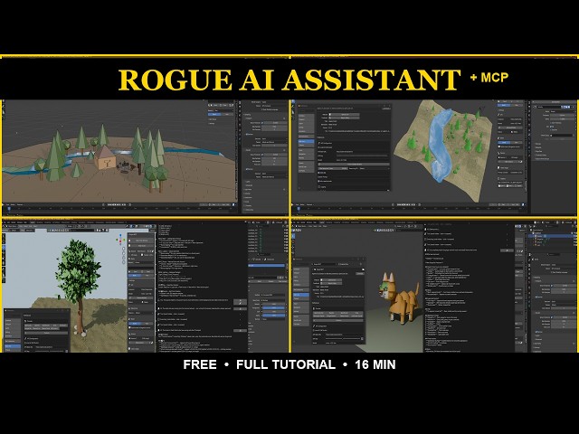 AI Builds Your 3D Scenes — Rogue AI Assistant — Free AI + MCP for Blender (Full Tutorial)