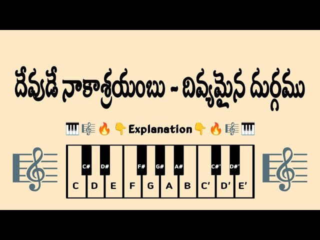 🎹 Devude Naakasrayambu Piano Tutorial 🙏 | Easy Keyboard Notes 🎼 | Telugu Christian Worship Song ✨