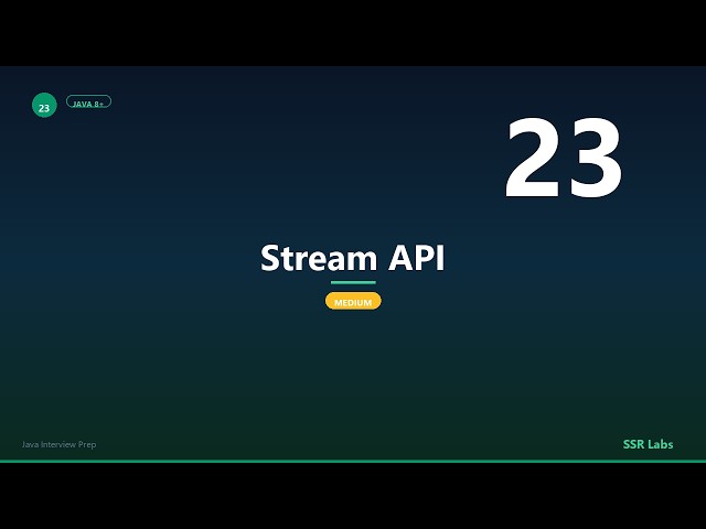 Stream API | Medium | Java Interview Prep #23
