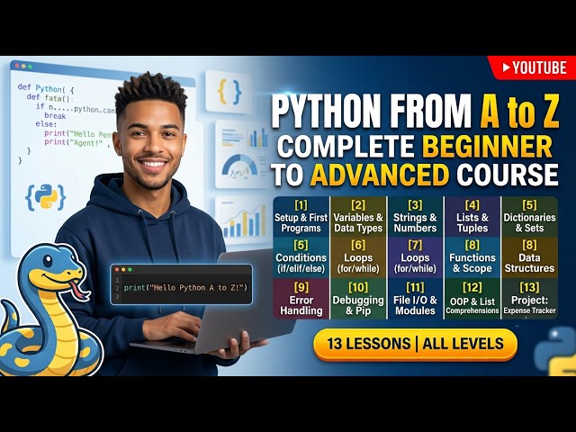 Python Tutorial for Beginners 2026 | Lesson 3: Strings & String Methods (Indexing, Slicing)