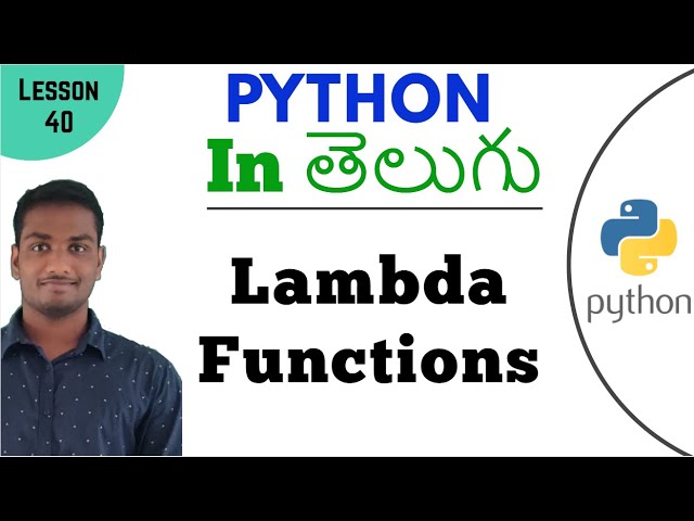 Lambda Functions in Python in Telugu | Learn Python in Telugu | Lesson - 40