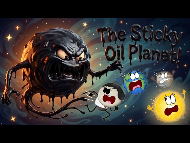 The Sticky Oil Planet! | #aumsum #kids #science