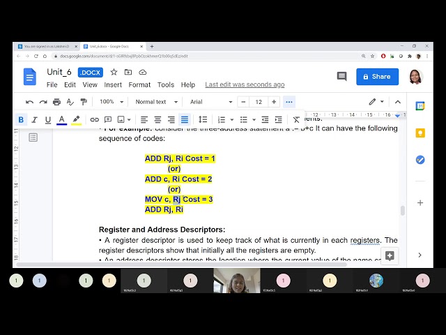 Issues on Code Generation