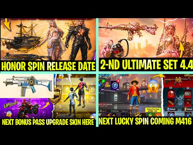 BGMI Honor Spin Release Date | Next Lucky Spin Skin | 2nd Ultimate Set | Next Bonus Pass Upgrade ...