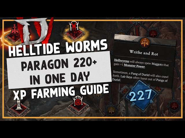 D4 | How I got to Paragon 220+ on Day 2: Broken Helltide Experience Farm - Season 14