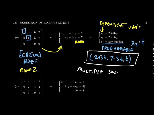Solving Linear Systems using Echelon Forms