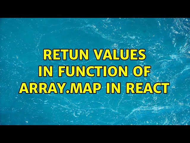 retun values in function of array.map in react