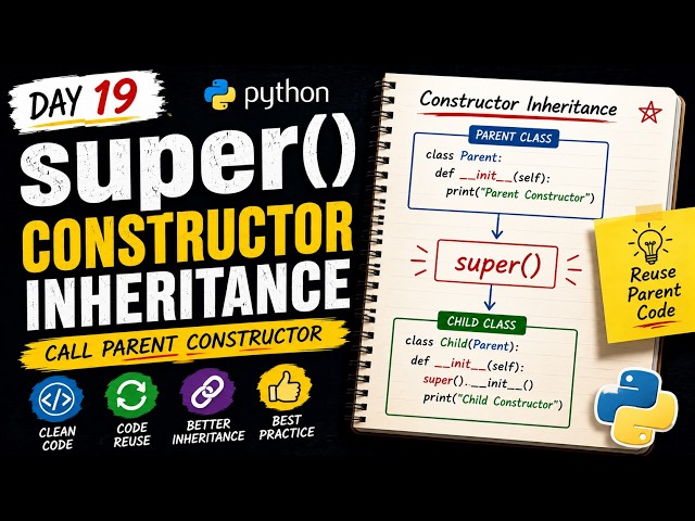 Python super() Explained | Constructor Inheritance in OOPS