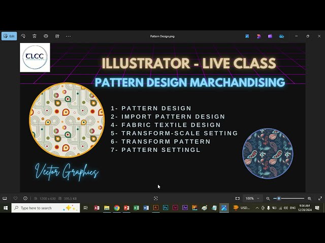 31- Illustrator Commands -Pattern Designing & Merchandising | TLCC Computer Academy