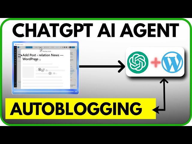 ChatGPT AI Agent WordPress AutoBlogging Setup | 100% Automated Blog Posts!