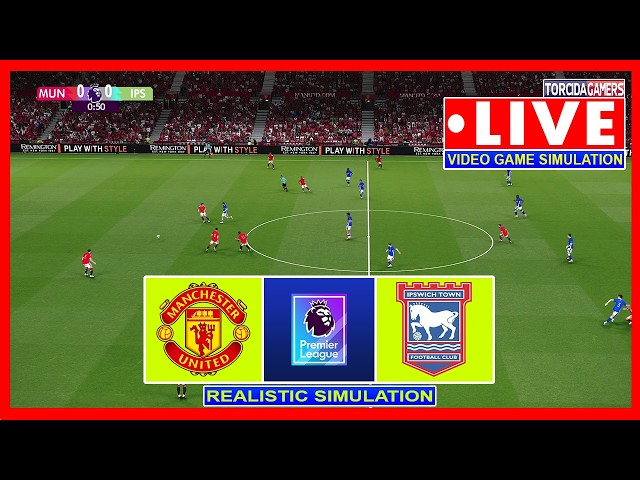 MANCHESTER UNITED VS. IPSWICH TOWN | PREMIER LEAGUE 26/27 | MATCHDAY 2 | PES 2021 SIMULATION