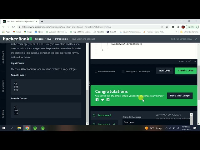 Hackerrank Java Programs solving part - 1