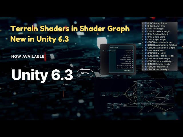 Unity 6.3 – Terrain Shaders with Shader Graph | New Feature Explained