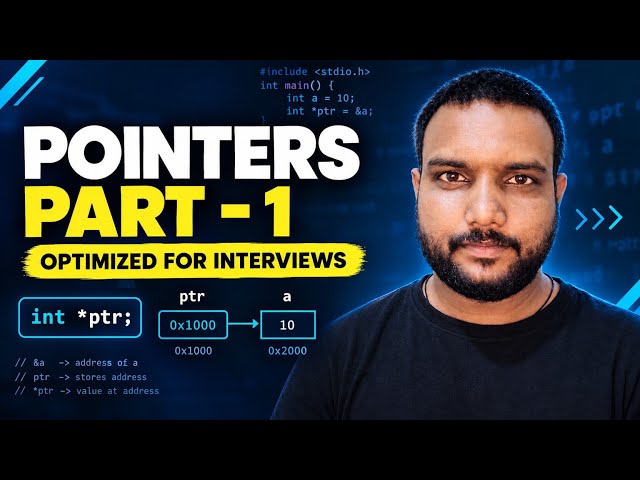 Pointers in C Programming Part 1 | Complete Basics + Memory Concept | C Interview Preparation