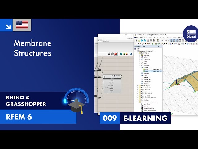 RFEM 6 Tutorial with Rhino & Grasshopper | 009 Membrane Structures