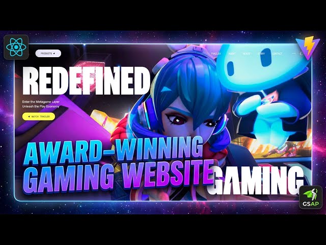 I Built an Award-Winning Gaming Website with React, Vite & GSAP Scroll Animations!