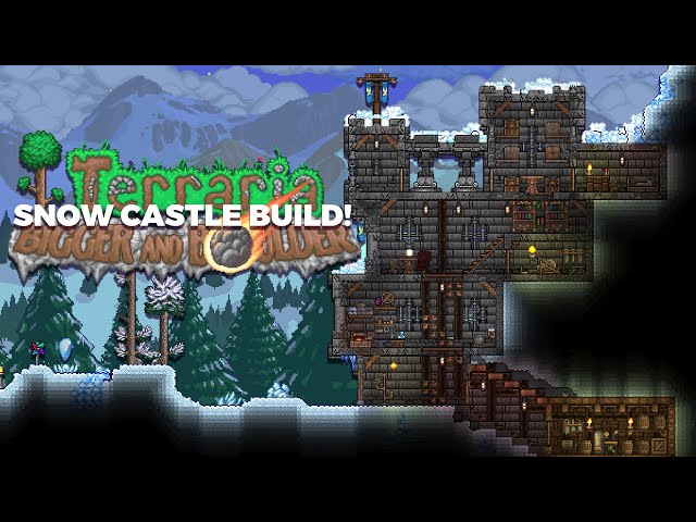 How To Build an EPIC Snow Castle | Terraria 1.4.5 Building Tips!