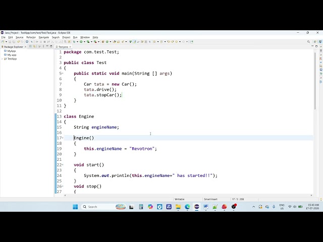 Composition in Java