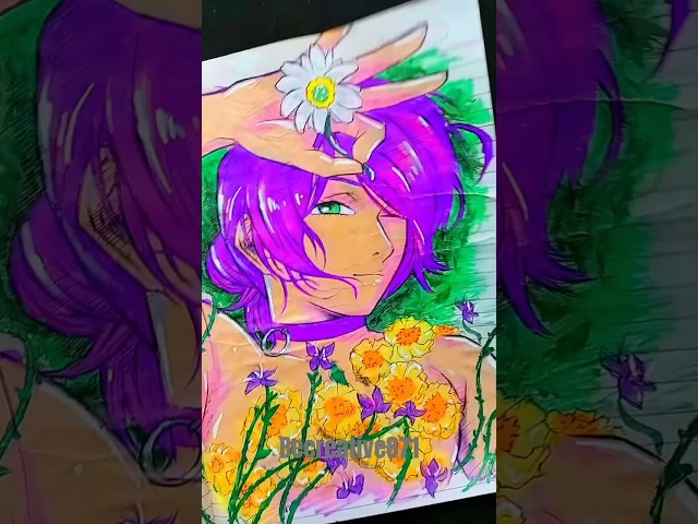 This Is Why I HATE Using Water Colours🫪|Reze|#animedrawing #anime #chainsawman