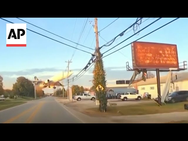 Dash cam video captures UPS plane crash in Louisville, Kentucky