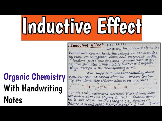 Inductive Effect in Organic Chemistry With Handwritten Notes | MSc 1st Sem Organic Chemistry Notes