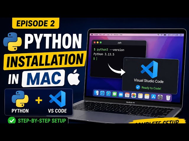 Install Python on macOS | Step-by-Step Guide for Beginners | Telugu