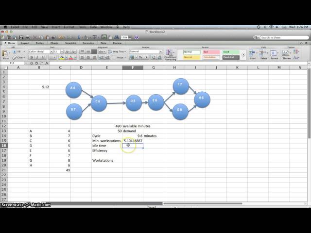 Assembly Line Balancing:  Workstations