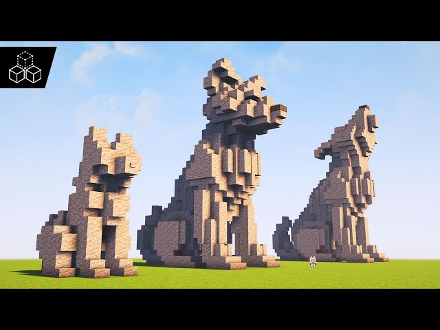 3 Wolf Statue Designs | Minecraft Tutorial