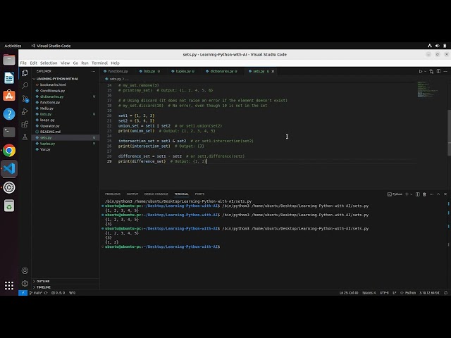 Python for beginners - Introduction to Python sets in five minitues