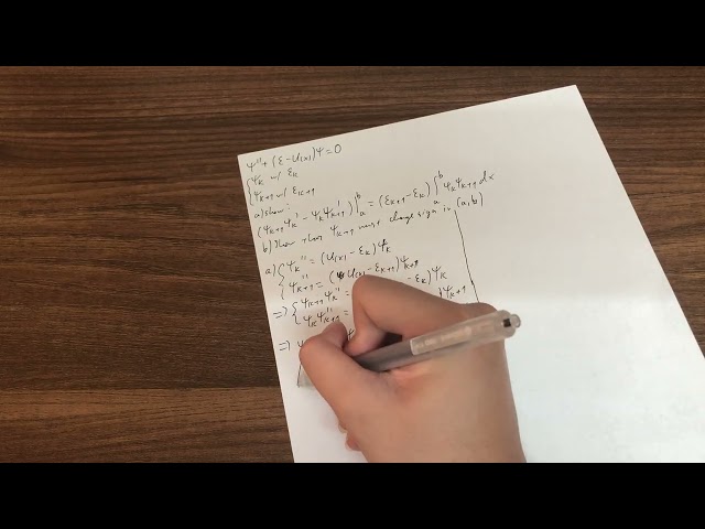 MIT ocw Problem Set 2: question 2 (8.05) Quantum Physics 2: Nodes in wavefunctions