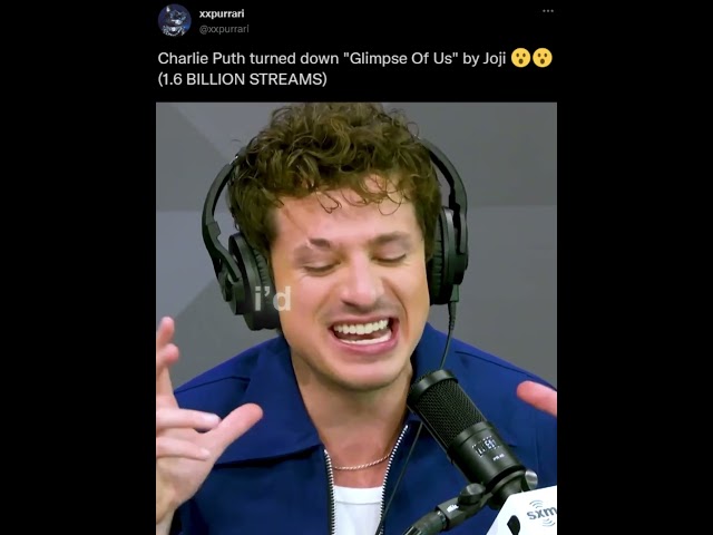 Charlie Puth Was Supposed To Sing Glimpse Of Us By Joji 😮🎵