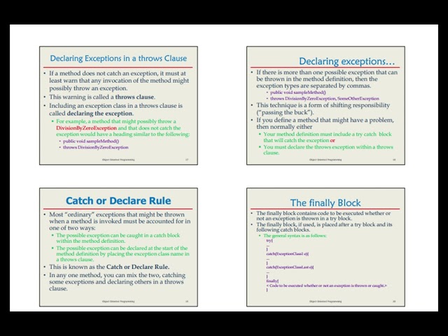 Object Oriented Programming - Chapter Four 2025