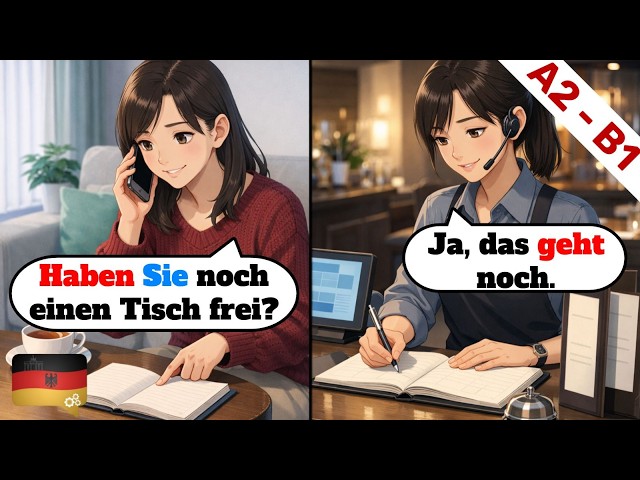 10 Deutsch Dialogen (A2-B1) | Deutsch lernen durch Hören | Wortschatz & Geschichten