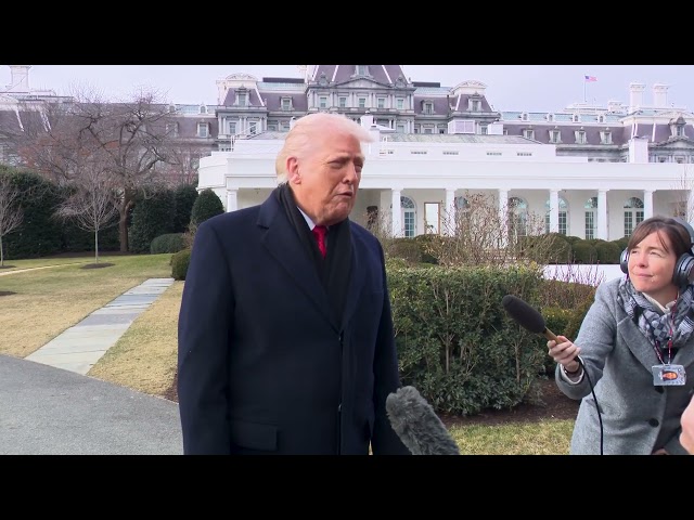 President Trump Gaggles with Press Before Departing the White House, Jan. 16, 2026
