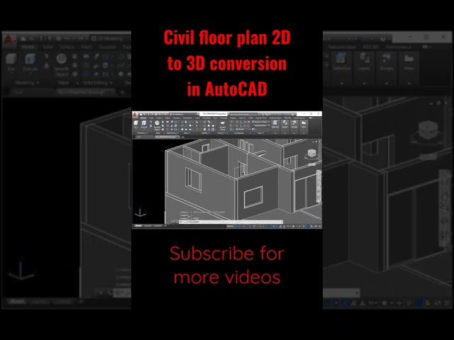 Civil Floor Plan 2D to 3D in AutoCAD. #civilplanning #homeplan #mecharch #3dplan #trendingsongs