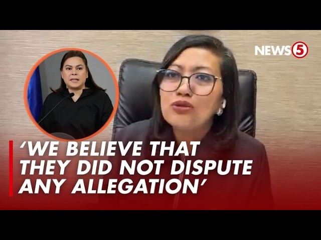 House prosecution panel, hindi na maghahain ng reply sa sagot ni VP Sara