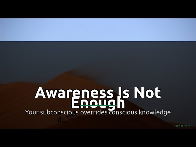 Awareness Is Not Enough. How Algorithms Rewire Your Subconscious --Javier Marti--