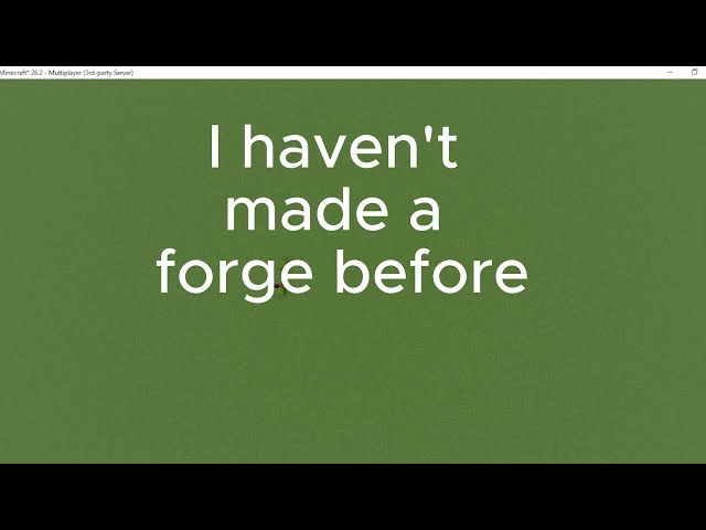 building a blacksmith AKA forge