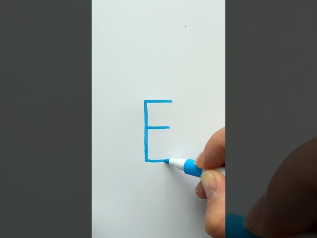 How To Draw The Cutest Fish Using Just The Letter E?